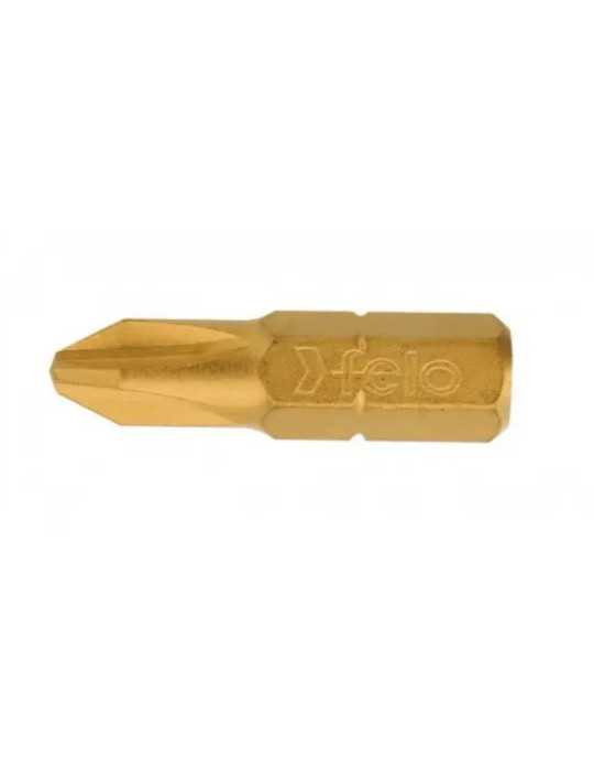 Punta Atornillador Pozidriv Titanio C6,3x25 mm PZ3 100 pcs FELO