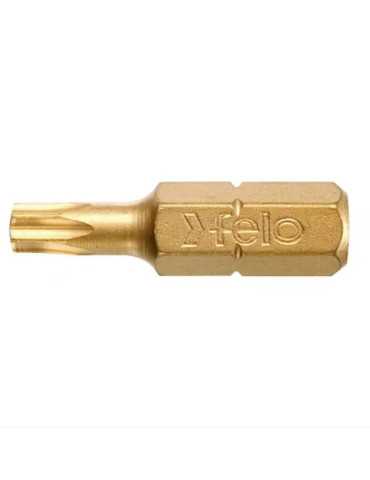 Punta Atornillador Torx Titanio C6,3x25 mm T20 100 pcs FELO