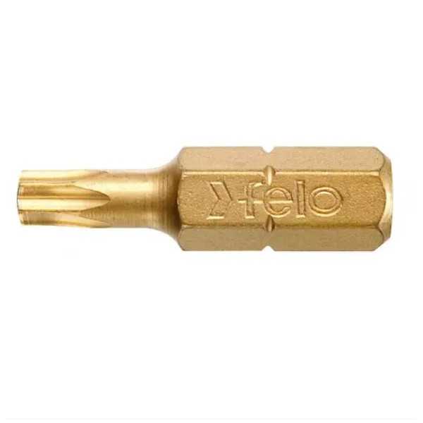 Punta Atornillador Torx Titanio C6,3x25 mm T25 100 pcs FELO