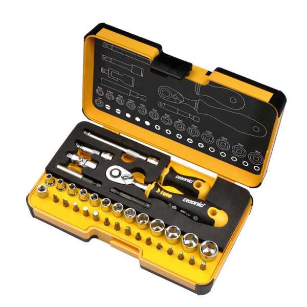 Juego de Vasos R-Go XL 36 pcs SL/PH/PZ/TORX/HEX/BH/SW/MS FELO