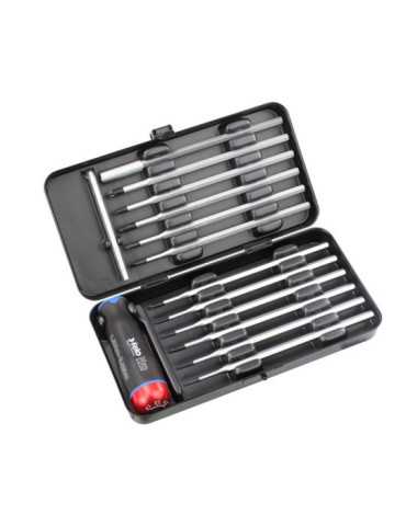 Juego Destornillador Dinamométrico con Varillas Intercambiables Nm 14 pcs TORX/TORX PLUS/SL/PH/PZ/BH FELO