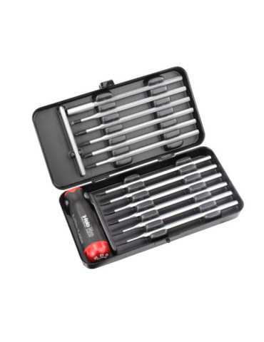 Juego Destornillador Dinamométrico con Varillas Intercambiables Nm 14 pcs TORX/TORX PLUS/SL/PH/PZ/BH FELO
