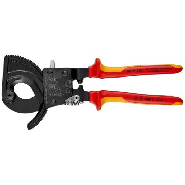 Cortacables de Carraca con Mangos Bicomponentes Aislados 250 mm KNIPEX