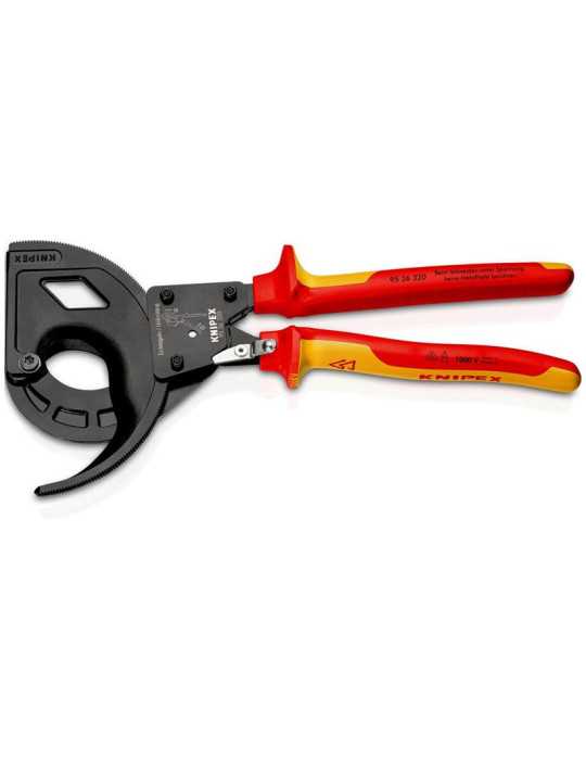 Cortacables de Carraca con Mangos Bicomponentes Aislados 320 mm KNIPEX