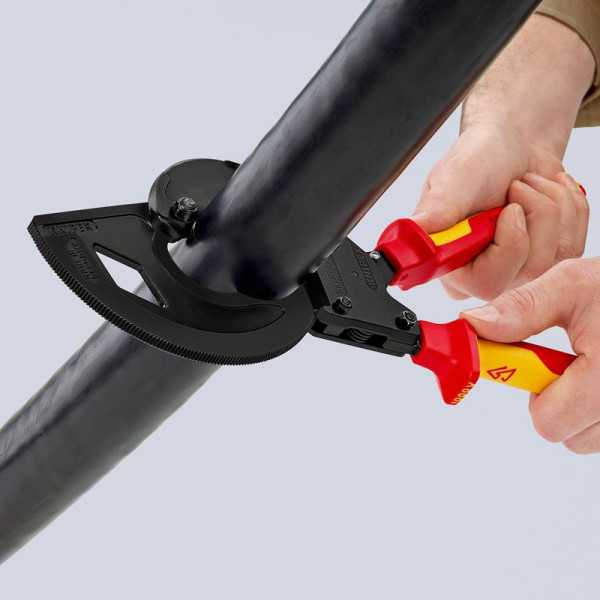 Cortacables de Carraca con Mangos Bicomponentes Aislados 320 mm KNIPEX