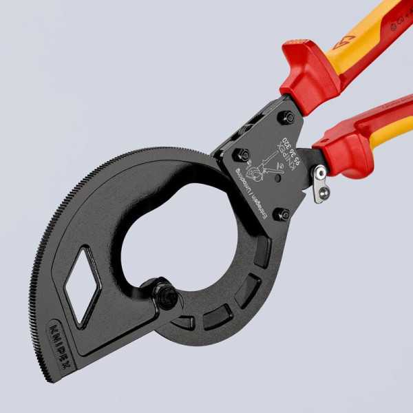 Cortacables de Carraca con Mangos Bicomponentes Aislados 320 mm KNIPEX
