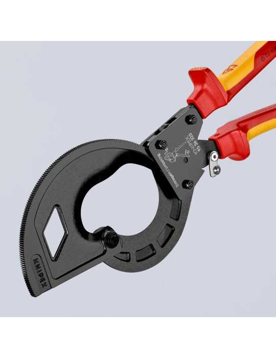 Cortacables de Carraca con Mangos Bicomponentes Aislados 320 mm KNIPEX