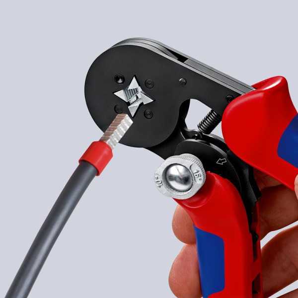 Crimpadora Autoajustable para Punteras Huecas 180 mm KNIPEX