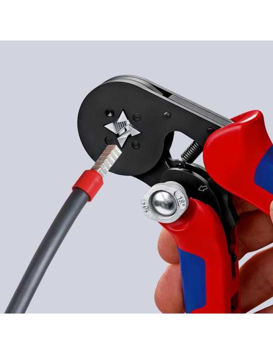 Crimpadora Autoajustable para Punteras Huecas 180 mm KNIPEX