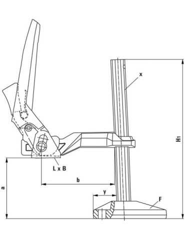 Mordaza para Máquinas y Bancos de Trabajo Serie BS 240 mm BESSEY 2