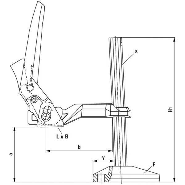 Mordaza para Máquinas y Bancos de Trabajo Serie BS 240 mm BESSEY