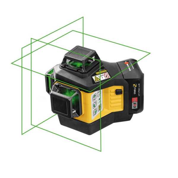 Láser multi-línea LAX 600 G sistema 12 V set 7 piezas con batería y cargador UE STABILA