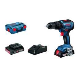 Taladro percutor BOSCH 2 baterias + cargador GSB 18v-55