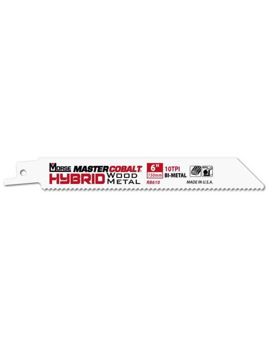 Sierras de Sable para Metal MASTER COBALT Hybrid 6" 035 10T 50PK MORSE