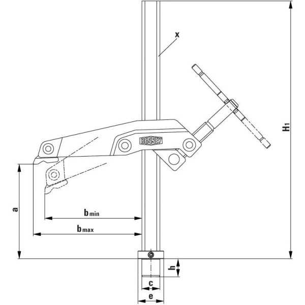 Mordaza bancos soldadura TW28GRS30-12 BESSEY