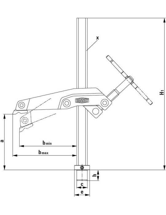 Mordaza bancos soldadura TW28GRS30-12 BESSEY