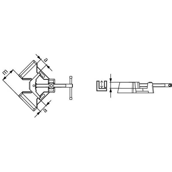 Escuadra para Soldadura de Ángulos WSM 2 x 120 mm BESSEY