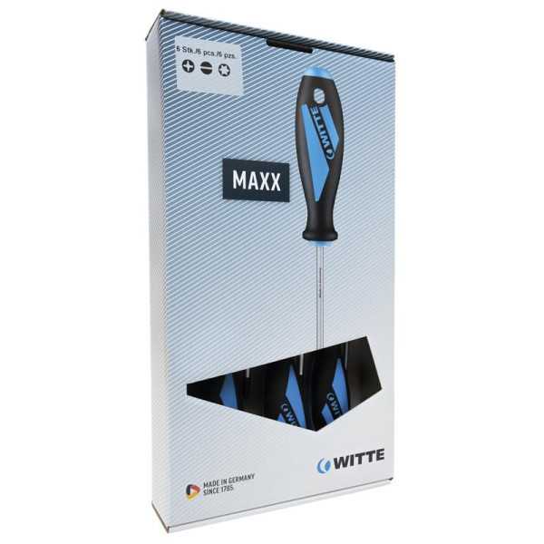 Juego de 6 destornilladores MAXX Puntas planas y PZ WITTE