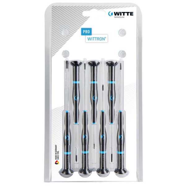 Juego de 7 destornilladores de precisión WITTRON en estuche de cartón (PL/PH) WITTE
