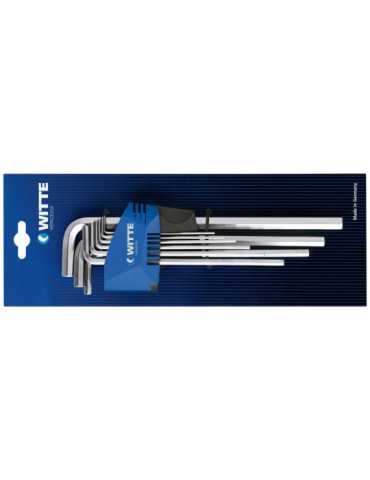 Juego de 9 llaves Allen largas WITTE