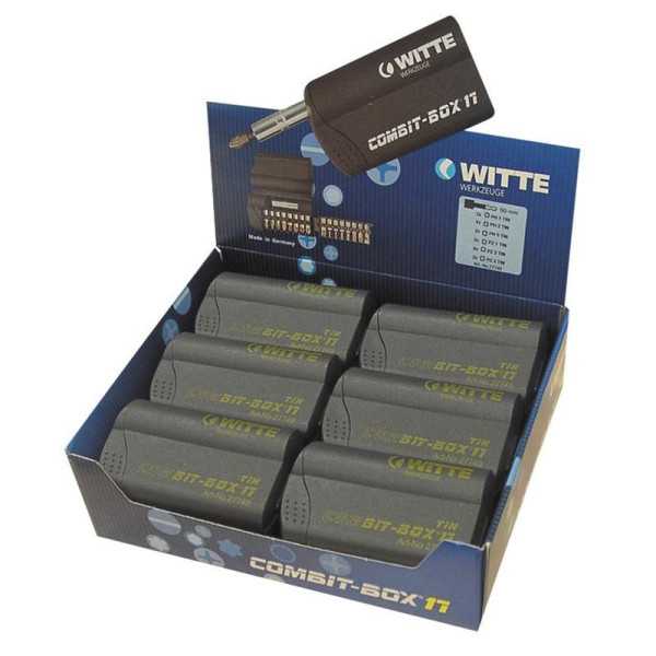 Caja de puntas de atornillar COMBIT-BOX 17 granel (Tipo TiN)WITTE