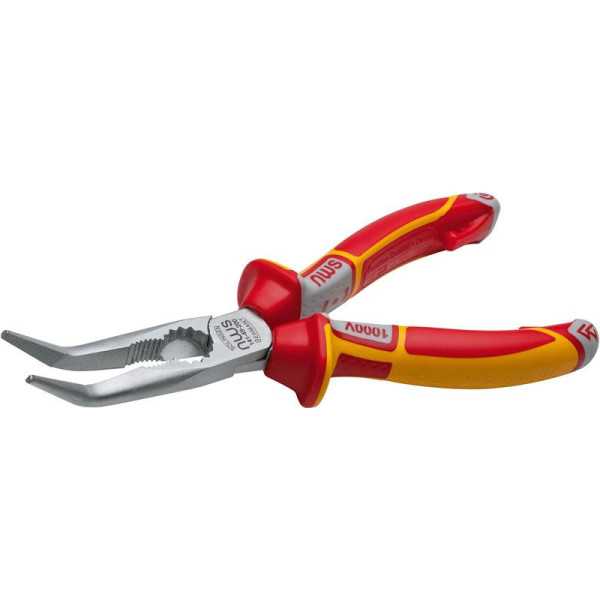 Alicate boca semiredonda curva Serie 49 VDE Largo 205 mm NWS