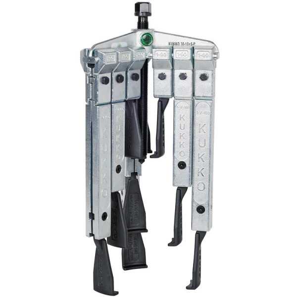 Extractor de rodamientos universal múltiple de 3 patas espacios angostos (250x200/300/400 mm) KUKKO