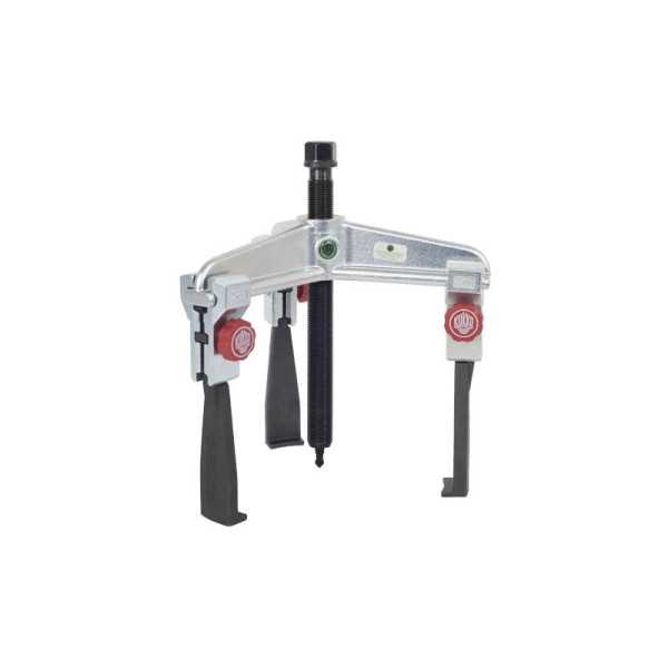 Extractor de rodamientos universal de 3 patas espacios angostos con regulación rápida (250x200 mm) KUKKO