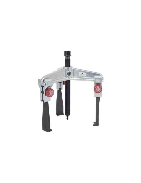 Extractor de rodamientos universal de 3 patas espacios angostos con regulación rápida (250x200 mm) KUKKO