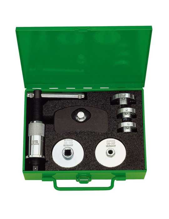 Juego de herramientas para reposición de pistones de frenos de disco (10 piezas, con 7 adaptadores) KUKKO