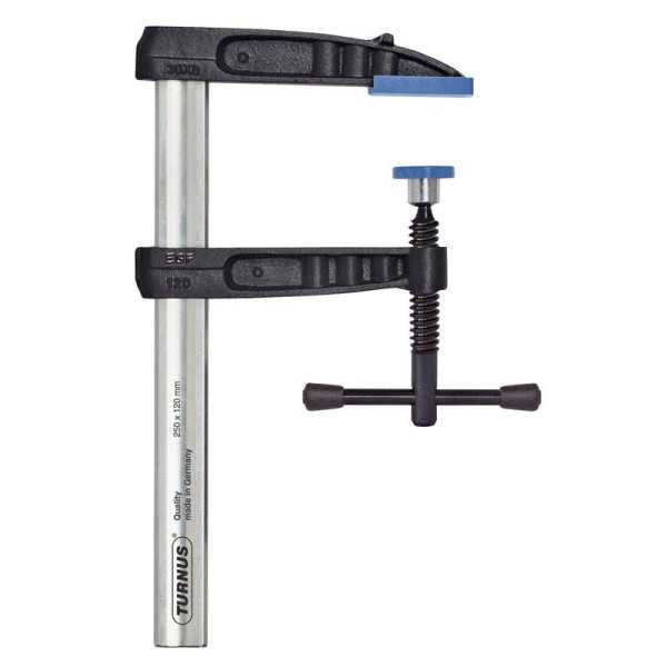 Tornillo de apriete Optima con seguro antideslizante mango T 1500x120 mm Riel 35x11 mm TURNUS