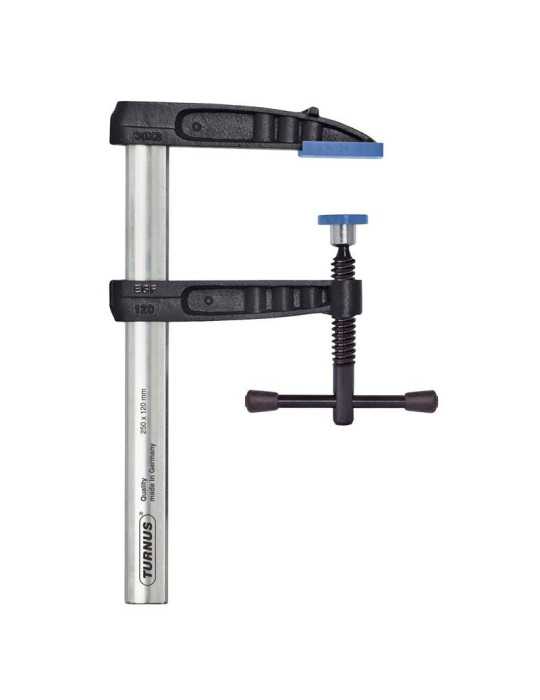 Tornillo de apriete Optima con seguro antideslizante mango T 1500x120 mm Riel 35x11 mm TURNUS