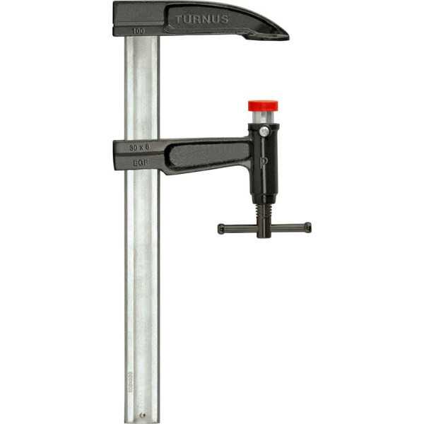 Tornillo de apriete con émbolo mango en T 2500x140 mm Riel 35x9 mm TURNUS