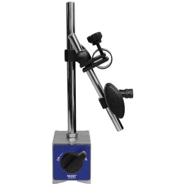 Soporte universal porta-comparador, Altura total 235 mm, Base 65x50x55 mm VOGEL