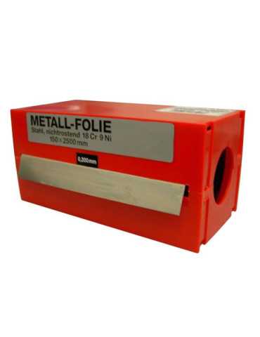 Rollo fleje calibrado 2.5 m x 150 mm inox (espesor 0,03 mm) VOGEL