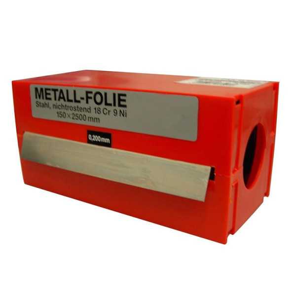 Rollo fleje calibrado 2.5 m x 150 mm inox (espesor 0,03 mm) VOGEL
