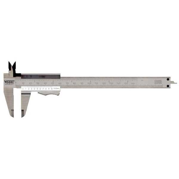 Calibre pie de rey monobloc DIN 862 de 150x40 mm con certificación de calibrado VOGEL
