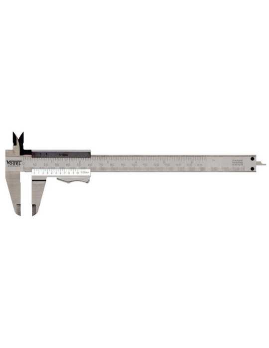 Calibre pie de rey monobloc DIN 862 de 150x40 mm con certificación de calibrado VOGEL