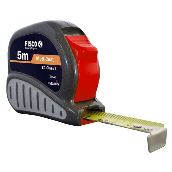 Flexómetro clase I con caja ABS con empuñadura de goma TRI-LOK (10x25) FISCO