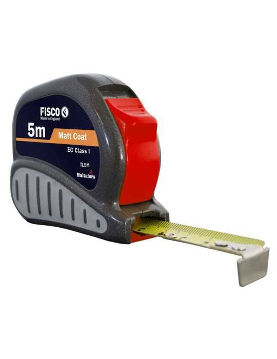 Flexómetro clase I con caja ABS con empuñadura de goma TRI-LOK (10x25) FISCO