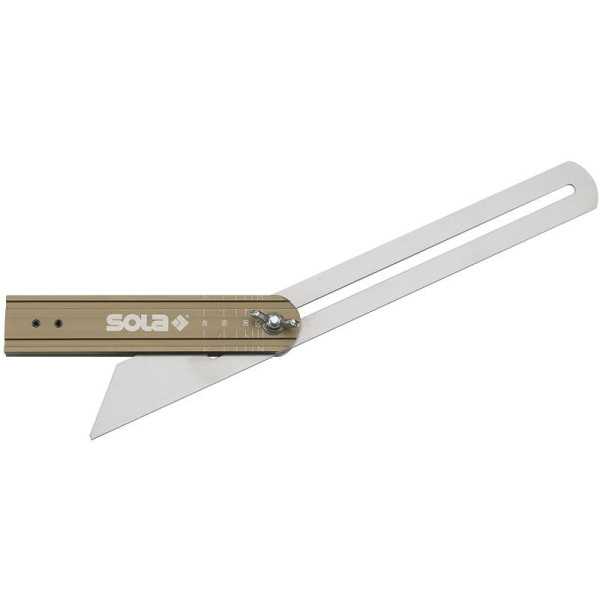 Falsa escuadra con graduación de ángulos VSTG (200 mm) SOLA