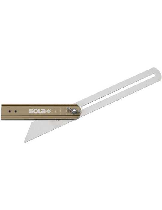 Falsa escuadra con graduación de ángulos VSTG (300 mm) SOLA