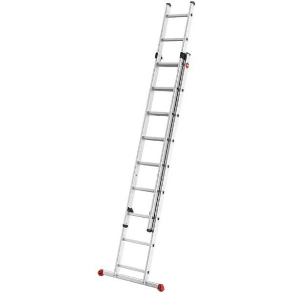 Escalera aluminio 2 tramos corredera ProfiStep Duo (2x9 peldaños) HAILO
