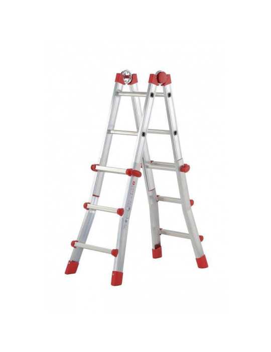 Escalera aluminio telescópica multiposición ProfiStep Multi (3+3 peldaños) HAILO
