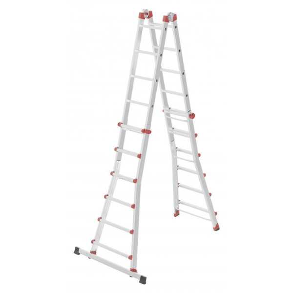 Escalera aluminio telescópica multiposición ProfiStep Multi con estabilizador (6+6 peldaños) HAILO