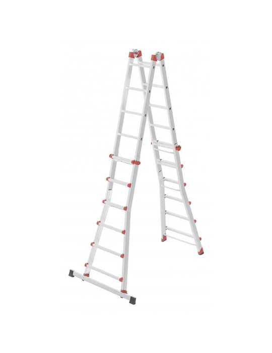 Escalera aluminio telescópica multiposición ProfiStep Multi con estabilizador (6+6 peldaños) HAILO