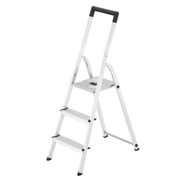 Escalera de tijera de aluminio L40 EasyClix (3 peldaños) HAILO
