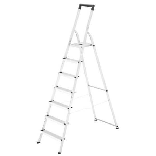 Escalera de tijera de aluminio L40 EasyClix (7 peldaños) HAILO