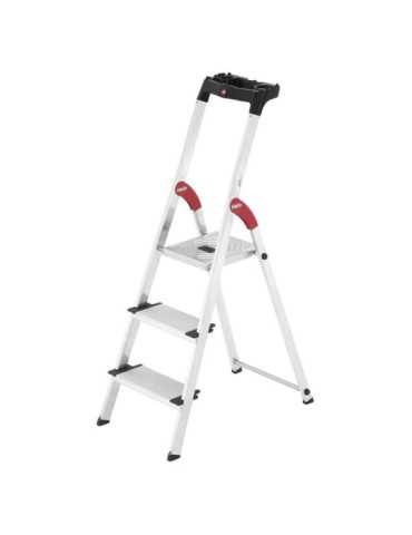 Escalera de tijera de aluminio con peldaño ancho XXL EasyClix (3 peldaños) HAILO
