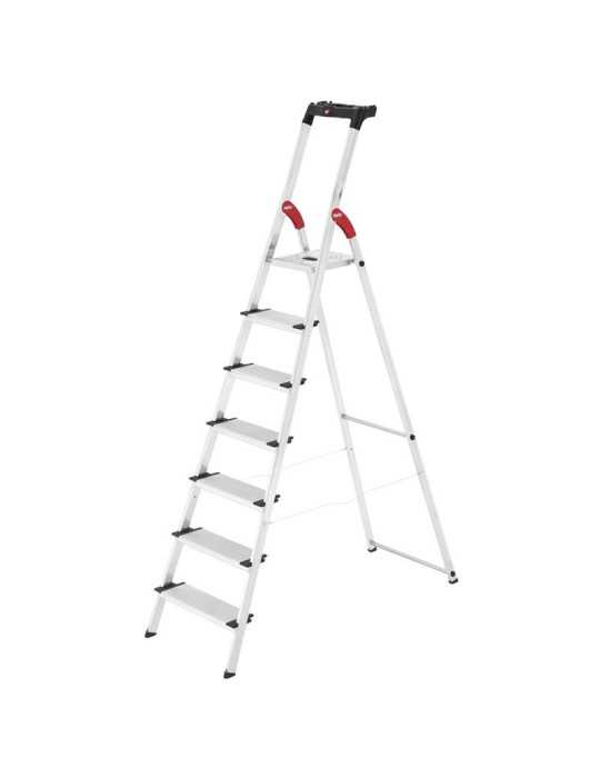 Escalera tijera aluminio peldaño ancho XXL EasyClix (7 peldaños) R HAILO
